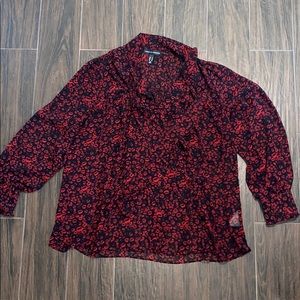 COPY - Love and Legend kiss sheer long sleeve blouse